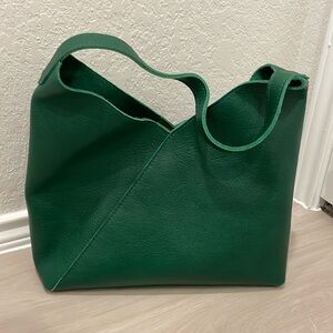 Portland Leather Goods Oversized Naomi Tote Green Bacalar
